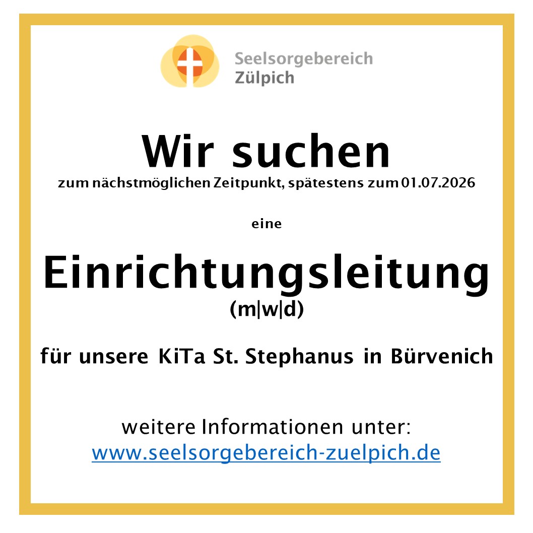 Stellenanzeige Leitung Bürvenich